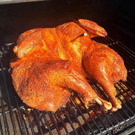 picutre of a fire roasted chicken