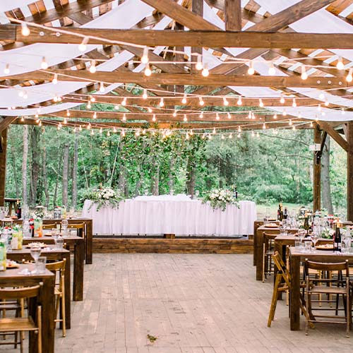 rustic outside venue at Farscape Farm